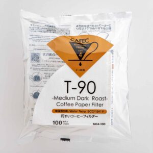 נייר למכונת פילטר CAFEC Medium Roast T-90 Coffee Paper Filter 4 Cup, 100 pcs