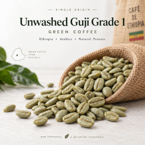 קפה ירוק גוג'י עיבוד טבעי – Unwashed Guji Grade 1