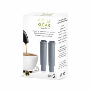 סט 2 מסנני מים למכונות קפה ECO KLEAR – תואם Melitta, Bosch, Siemens, AEG, Nivona, Gaggenau, Krups