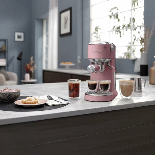 מכונת אספרסו ידנית דלונגי Dedica Duo EC890.PK ורוד – DeLonghi – תמונה 2