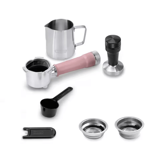 מכונת אספרסו ידנית דלונגי Dedica Duo EC890.PK ורוד – DeLonghi – תמונה 3