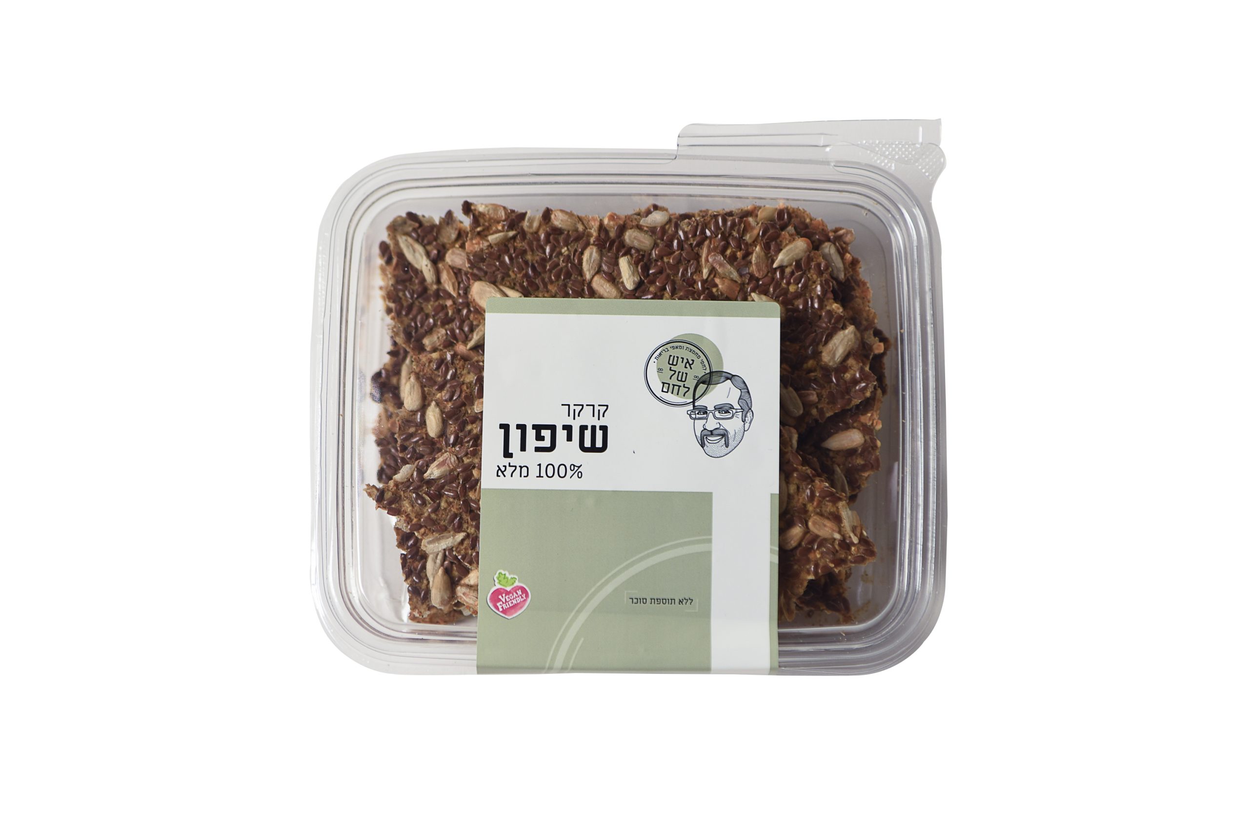 קרקר שיפון איש של לחם 150 גרם באריזה שקופה