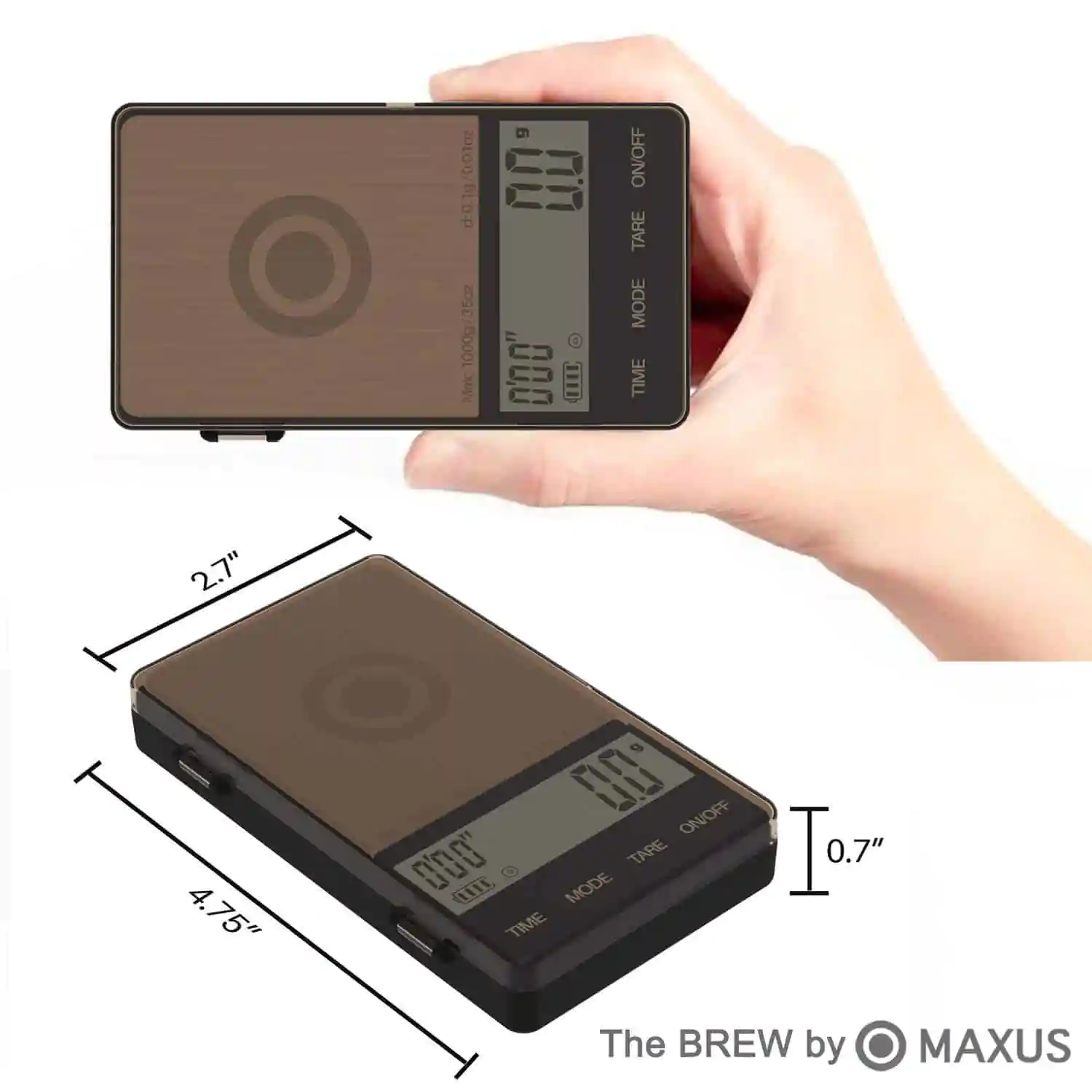 ⁦משקל כיס לבריסטה  עד 1000 גרם⁩ – תמונה ⁦5⁩