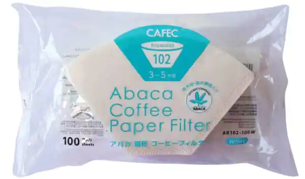 נייר טרפז למכונת פילטר CAFEC Trapezoid 102 | Cup 3-5 | Abaca Trapezoid Paper Filter | AB-102/100W