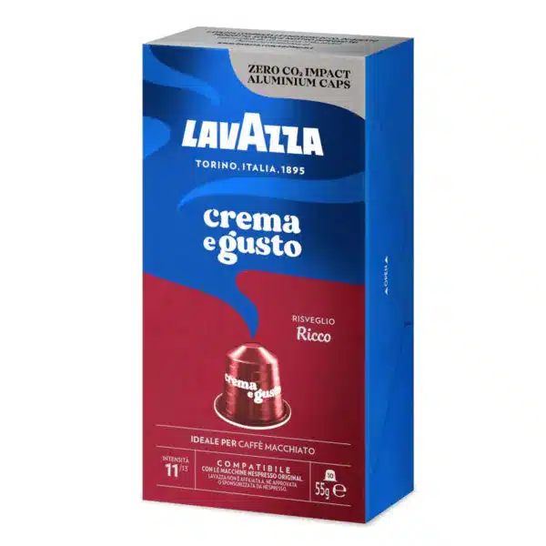 קסטה 10 קפס אלומניום תואם נספרסו lavazza Crema e Gusto Ricco