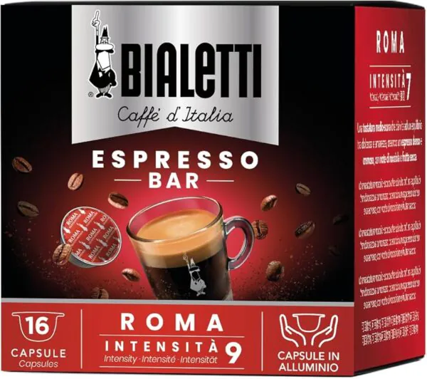 מארז 16 קפסולות ביאליטי אספרסו בר רומא Bialetti ROMA