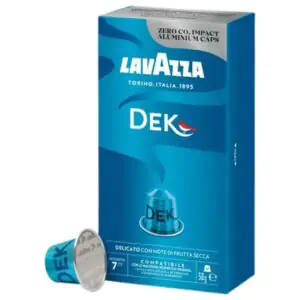 קסטה 10 קפסולות Lavazza Dek נטול קפאין – תואם נספרסו (חוזק 7)